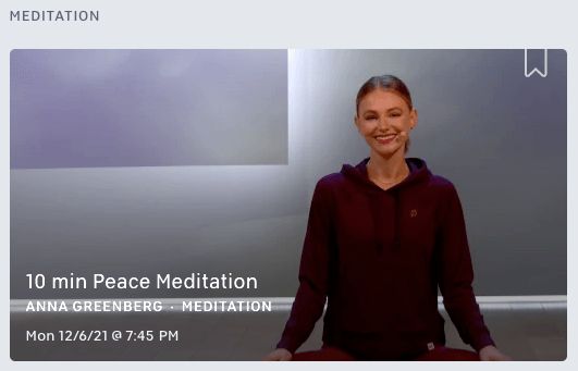 peloton meditation class
