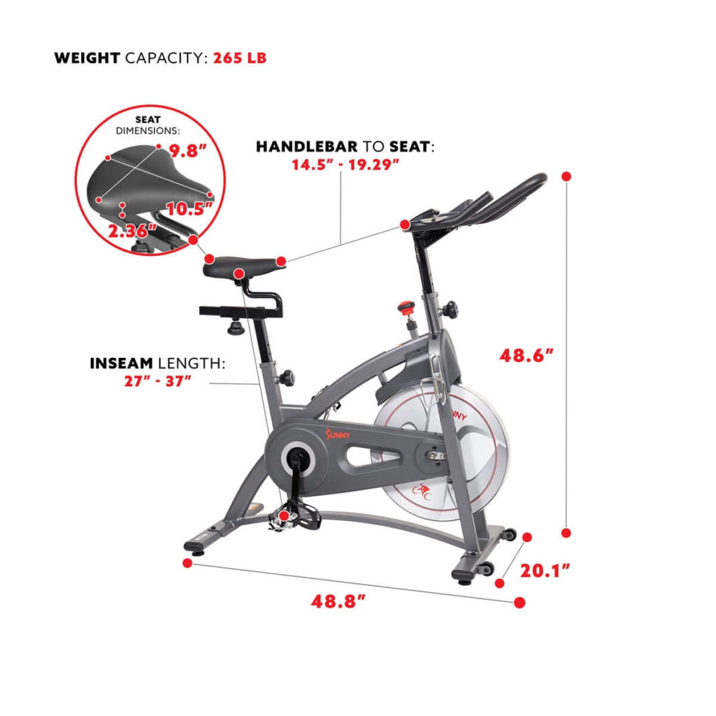 sunny health fitness bikes endurance belt drive magnetic indoor exercise cycle bike SF B1877 07 1800x1800