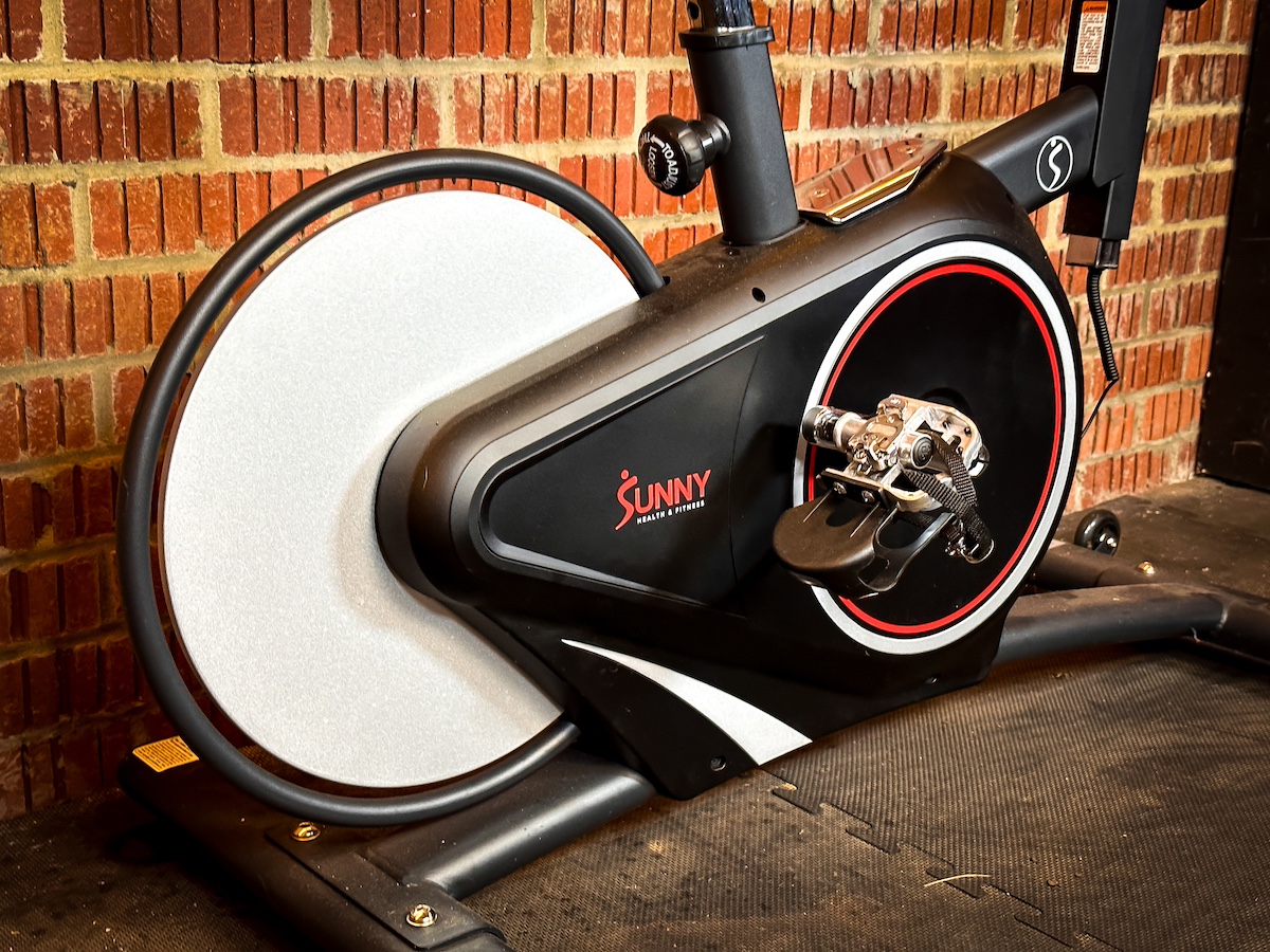 rear flywheel design on an indoor cycle