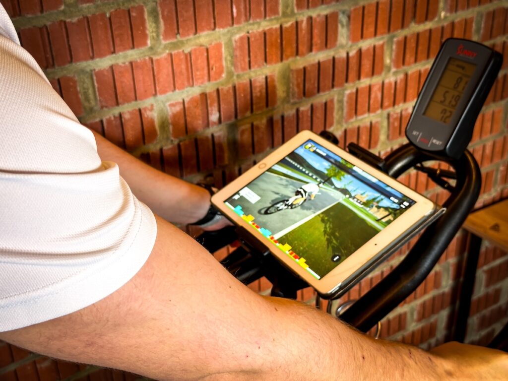 cyclego app playing in an iPad