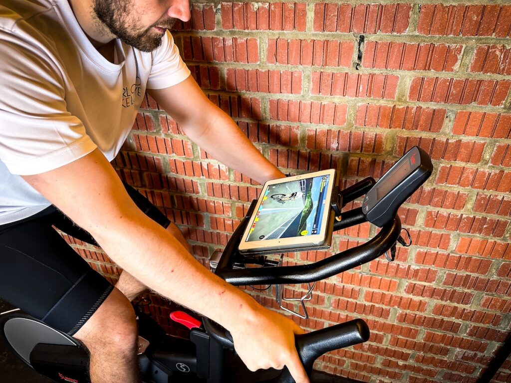 indoor cycling with cyclego app